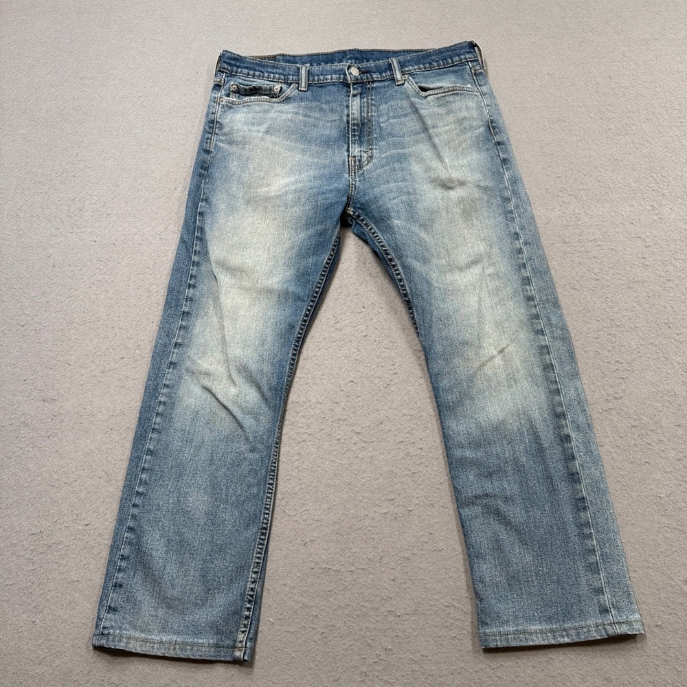 Levi's 514 Jeans Men's 36x30 Blue Denim Straight Leg Relaxed Fit Med Wash Rugged